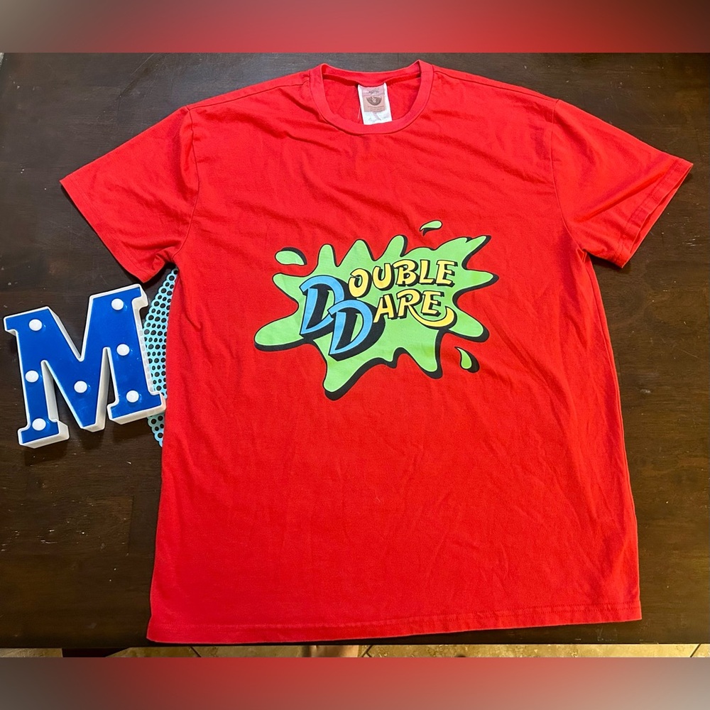 Nickelodeon’s Double Dare T-shirt: Size Large; Slime Splat, Spirit Halloween